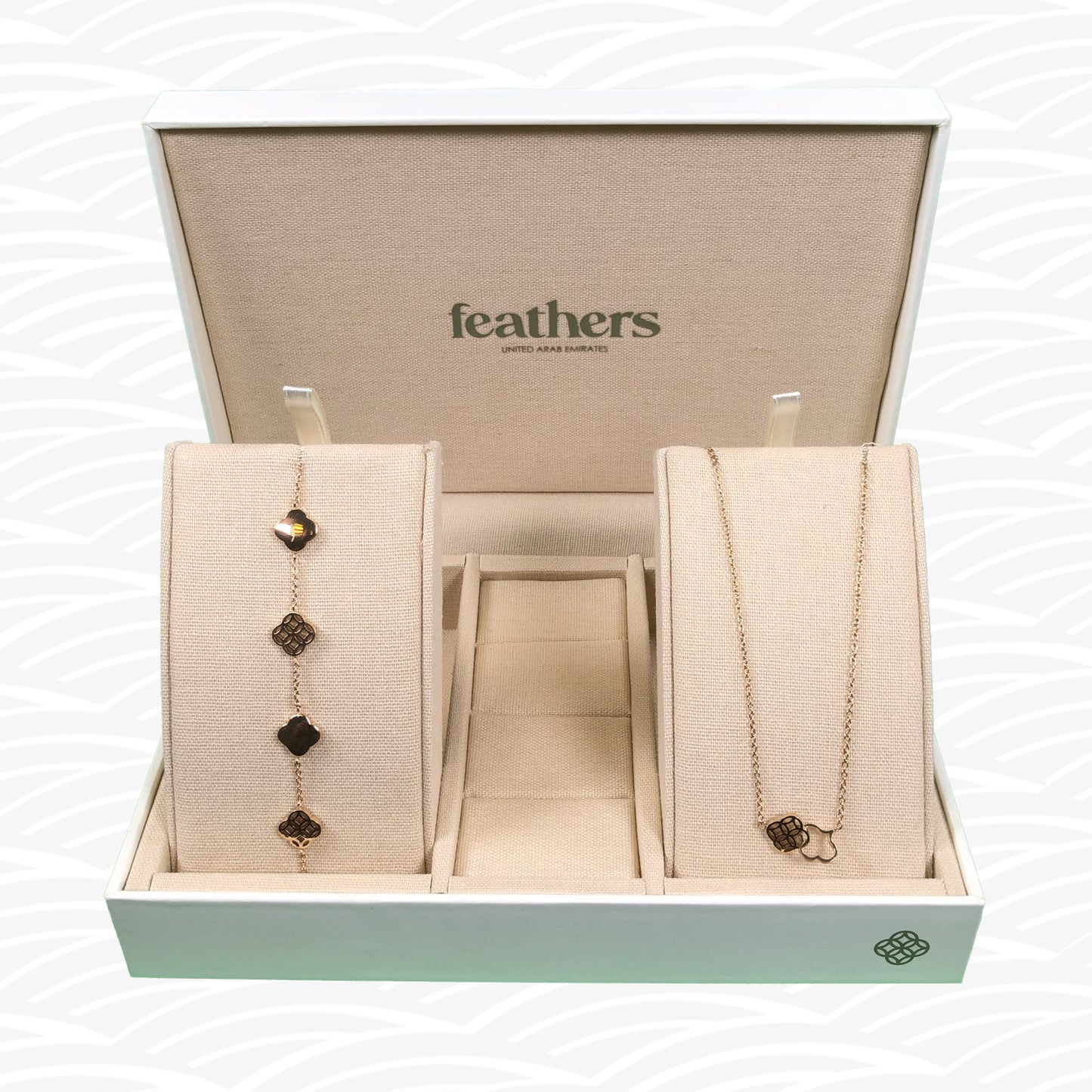 Feathers Necklace & Bracelet set