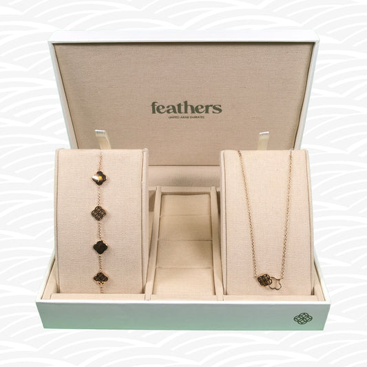 Feathers Necklace & Bracelet set