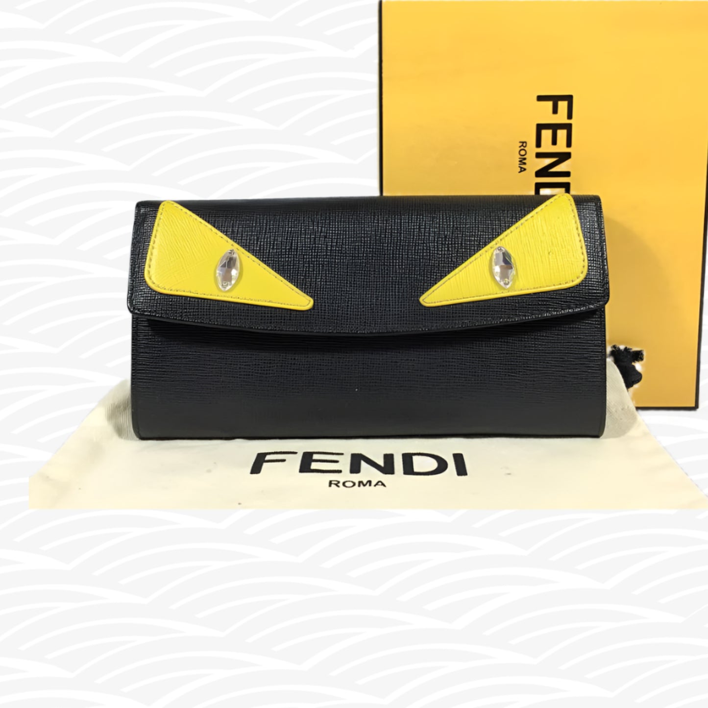 Fendi Monster Eyes Continental Wallet